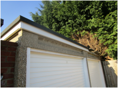 Flat felt garage roof